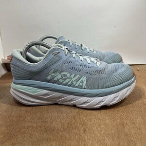 Hoka One One Bondi 7 Running Shoes Women Size 9 D Wide Blue Athletic Trainer